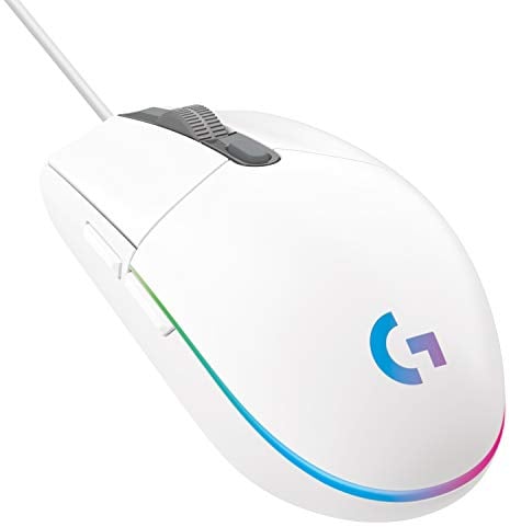 Logitech G203 LIGHTSYNC Ratón USB Gaming con Iluminación RGB Personalizable, 6 Botones Programables, Captor 8K para Gaming, Seguimiento de hasta 8,000 DPI, Ultra-ligero - Blanco