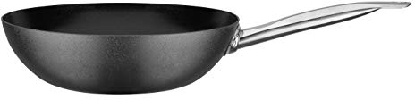 GSW 166706 Wok Avanti 28 cm, acier au carbone, acier inoxydable, noir