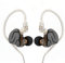 Linsoul KZ ZSN Pro X Auriculares Híbridos Metálicos de Doble Controlador 1BA+1DD HiFi con Cable de 2 Pines Desmontable, Panel de Aleación de Zinc(con micrófono,Gris)