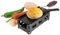 Uxsiya Raclette Grills Carbon Steel Candlelight Cheese Raclette Non Toxic Black with Wood Handle Convenient to Use and Clean for Melt Cheese Eggs Party and Indoor Use