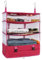 Surblue Kleiderschrank-Organizer zum Aufhängen 3 Ebenen faltbar, waschbarer Oxford-Stoff mit 2 Haken Rose XL