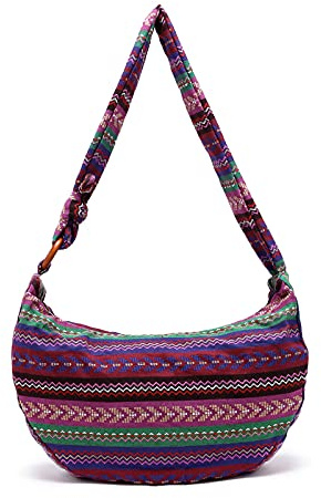 PORRASSO Hippie Umhängetasche Damen Schulterbeutel Leicht Schultertasche Tote für Reise Strandschule Wandern Ferien