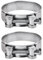 Diforma Confezione da 2 morsetti per tubi, in acciaio zincato, morsetti per tubi (60-63 mm, larghezza anello 22 mm, acciaio al carbonio, zincato, regolabili, ad alta pressione, rinforzati)