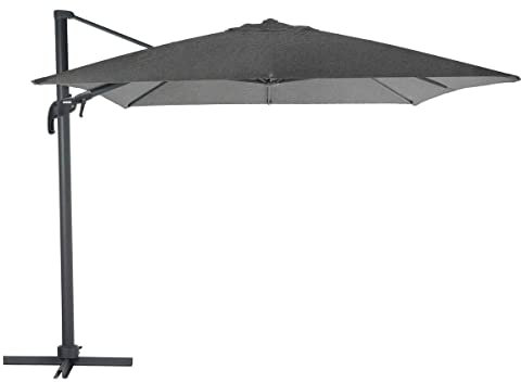 Hespéride Parasol déporté rectangulaire inclinable Éléa Anthracite & Graphite