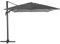 Hespéride Parasol déporté rectangulaire inclinable Éléa Anthracite & Graphite