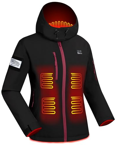 Gohero Verbesserte leichte Heizjacke für Damen – wiederaufladbare Heizjacke mit 10.000 mAh Akku mit großer Kapazität (groß)