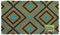 JVL Eco-Friendly Latex Backed Coir Door Mat, Rhombus,Natural,40 x 70 cm Approx.