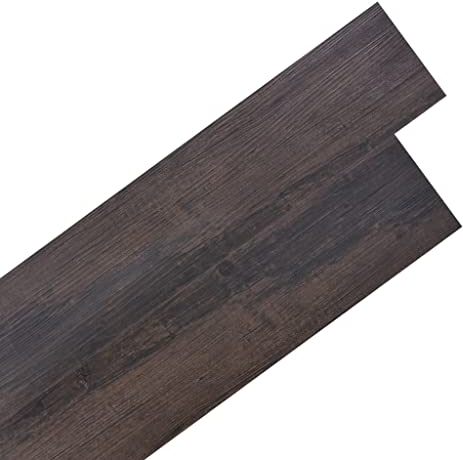 vidaXL Listoni Pavimenti Autoadesivi in PVC 2,51 m² 2mm Marrone Scuro