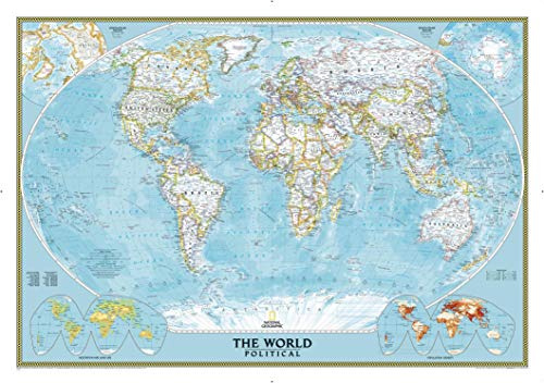 National Geographic Maps: World Classic Wall Map - Large - 110 x 77 cm - Front Lamination
