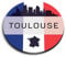 1x Round MDF Magnet 6cm - Toulouse France French City European - Fridge Locker Office Whiteboard Toolbox #59912