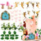 JeVenis Rosa Pilzhaus Kuchendekoration Pilz Kuchen Dekorationen Fee Kuchen Dekoration Garten Fee Kuchen Dekorationen Fee Party Supplies Fee Party Favors