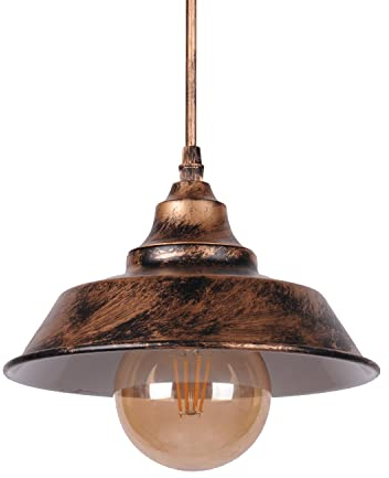 AIRTWESD küchenlampe Hängend Industrial E27 lampenschirm vintage Kronleuchter Deckenleuchte Metallschirm(ohne Glühbirne)