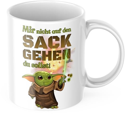 Deinen Namen Mir nicht auf den Sack gehen du sollst Keramik Tasse 310ml - Das perfekte Geschenk für den Mann Papa die Frau und Kinder - Top Geschenkidee zum Vatertag oder Geburtstag