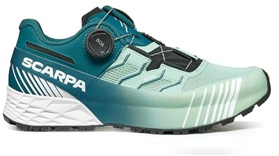 SCARPA Damen Ribelle Run Kalibra HT Traillaufschuhe mit BOA für Trail Running & Wandern, Misty Jade/Deep Lagoon, 36 EU