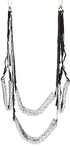 Liebesschaukel Sexschaukel Bondage Love Position Aid Slings Leopardenmuster Sex Möbel Sexschaukel SM Bondage Kit (Weiß)