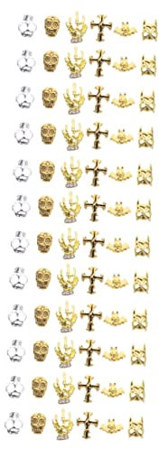 FRCOLOR 360pcs Halloween Skull Nail Charms for Girls Nail Art Decorations for Women for Festive Looks and Creative Designs