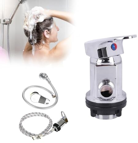 Pommeau De Douche, Set De Douchette Externe, 1,27 Cm Avec Tuyaux D'EntréE Et De Sortie De 80 Cm Kit D'Arrosage Pour Camping Car Camping-Car Camping-Car Tuyau De Douche Douchette à Main Avec Tuyau