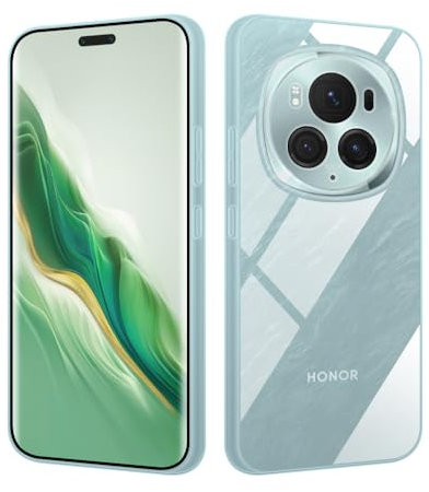 HSP Coque pour HONOR Magic6 Pro [Anti-poussière] étui de protection en silicone TPU premium | Résistant aux rayures Antichoc | Protecteur d'écran et de caméra | Clair Translucide | Transparent