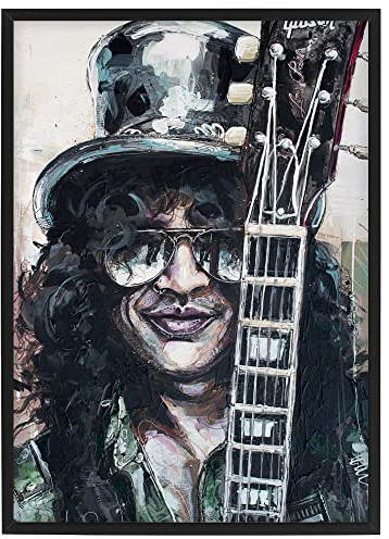 Slash Poster 29,7x42 cm (DIN A3) - gerahmt & signiert