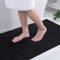 Homaxy Tapis de bain en chenille - Antidérapant - Doux et absorbant - Lavable - 40 x 120 cm - Noir