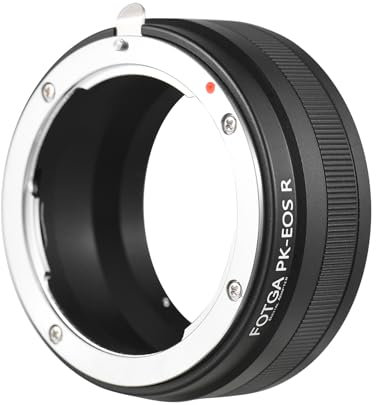 Jemora Anello Adattatore per Montaggio Manuale ad Alta precisione in Lega di Alluminio per obiettivi Pentax con Attacco K per Fotocamere mirrorless con Attacco RF EOS