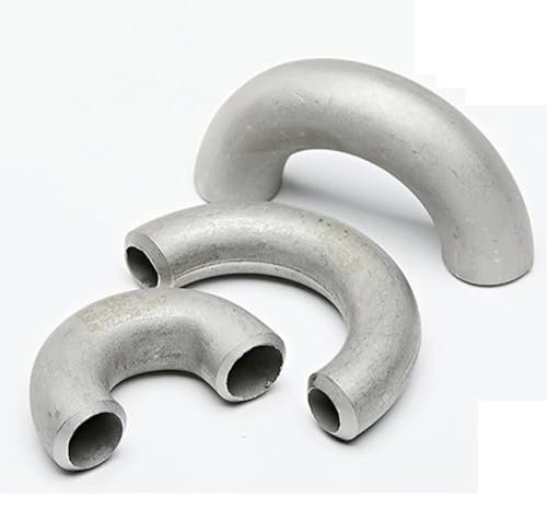Stainless steel pipe fittings,stainless steel elbow,1PCS 304 stainless steel welded and stamped seamless pipe fittings, 180 degree elbow, U-shaped bend, long radius, industrial grade(168-4)(15401)