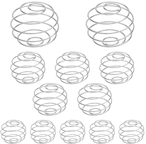 HENGBIRD 12 Pièces Boule de Secousse, Boule Shaker Biberon en Acier Inoxydable, Trois Tailles Petites Boules Shaker, Mélangeur Biberon pour les Boissons ProtéInées