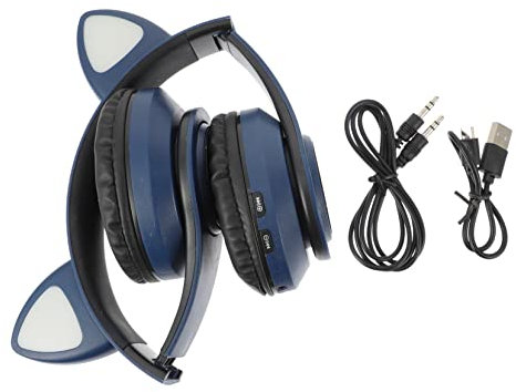 Housoutil Katzenohr-kopfhörer mit Beleuchtung Stereo-Sound Wiederaufladbar für Jungen und Mädchen
