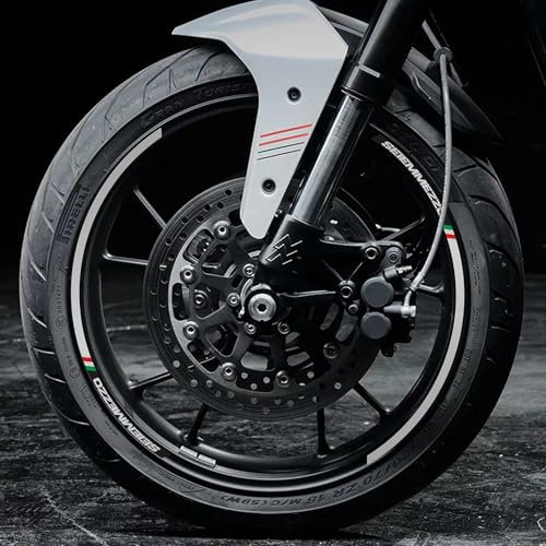labelbike - Motorrad Aufkleber Streifen Felgen Räder Dekorationen und Schutz mit Offizieller Lizenz Moto Morini SEIEMMEZZO - Farbe Grau Schwarz