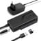Gbformat USB 3.0 zu SATA Konverter Adapter, USB C/USB3.0 auf SATAIII/II/I Festplattenadapter für 2,5 Zoll / 3,5 Zoll HDD/SSD Festplatte und SATA Optisches Laufwerk mit 12V/2A Netzadapter, UASP