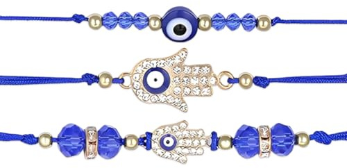 YUZNA 3 Stück Teufelsauge Böser Blick Armband,Türkisches Auge Charm Armband,Evil Eye Armbänder,Schmuck Geschenke für Frauen Mädchen Damen