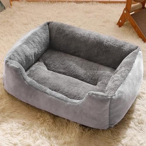 XXIUDEE Hundebett Medium Hundesofa-Bett Haustierkissen-Polster Hundehaus | 60*45*15cm, orthopädisches, Anti-Angst, weiches warmes, quadratisches, rutschfester Unterseite, für Kätzchen und Welpen