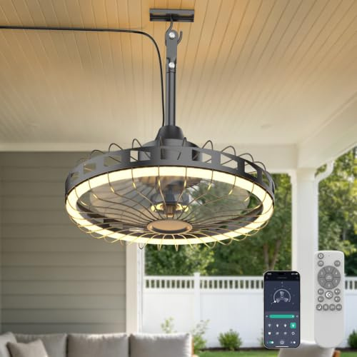 DoXtreme Ventilatore da Soffitto con Luce 52cm 6 Velocità