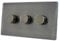 Screwless Antique Brass LED Dimmer Switch (3 Gang) - LAB513