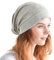 CHARM Bio Baumwolle Slouch Beanie Slouchd Baggy Hut Für Männer & Frauen Hipster Mode Kopfbedeckungen Hellgrau