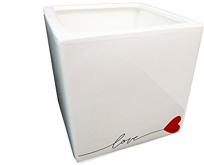 Zelda Bomboniere Kubus Love 12 x 12 x 12 cm Behälter aus Keramik San Valentino