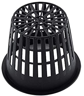 10pcs Mesh Pot Net Cup Basket Hydroponic Aeroponic Fiore Piantare il contenitore per la pianta Grow Clone giardinaggio(nero)
