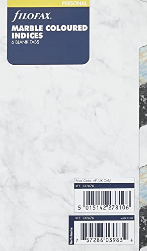 Filofax Marble Personal 132676 Blanko-Tabs