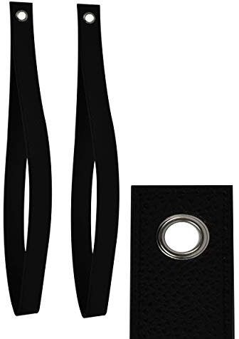 Quincadeco Support étagère Sangle façon Cuir Noir