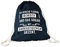 Stoffbeutel Fliessend ironisch/Turnbeutel/Sport-Bag/Gym-Bag/Lustig/Bedruckt mit Spruch/Rucksack/Witzig/Hipster/Dunkelblau
