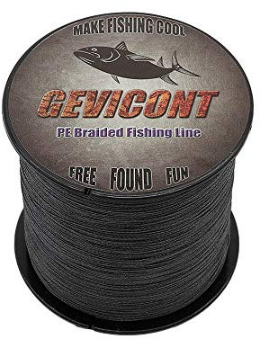 GEVICONT 100 m-109yds 45,4 kg 0,55 mm nero Pe Dyneema intrecciato linea da pesca a 4 fili