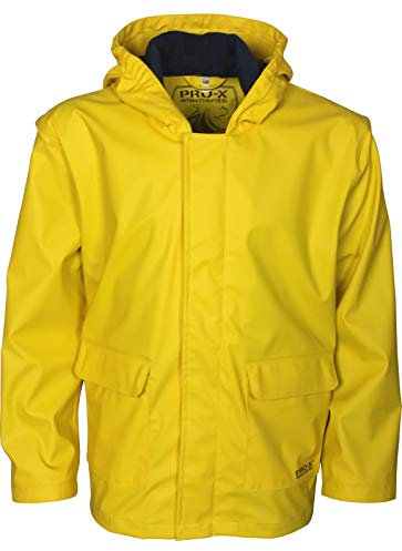 PRO-X elements Kinder Friesennerz JACK I Regenjacke Regular Fit mit Seitentaschen, Kapuze & maritimem Print I Regenmantel mit vernähten Hauptnähten