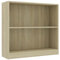 vidaXL Bücherregal Sonoma-Eiche 80x24x75 cm Holzwerkstoff, Standregal, Bücherschrank, Büroregal, Standregale, Bücherschränke, Büroregale, Aktenregal