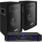Pack de Sonido Completo con Bluetooth - Sistema de Sonido Completo con 2 Altavoces de 8 Pulgadas (Vonyx SL8) + Amplificador con Bluetooth y Reproductor MP3USB/SD (Fenton FPL500) y cableado Incluido