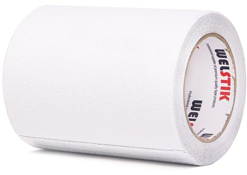 WELSTIK 15 cm x 5 m Anti-Rutsch-Klebeband verbessert die Griffigkeit, stark klebende Sicherheitsaufkleber für drinnen und draußen, für Arbeitssicherheit, Sicherheit zu Hause, transparent