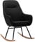 vidaXL Schaukelstuhl Relaxstuhl Schwingsessel Schwingstuhl Stuhl Polsterstuhl Wippstuhl Schaukelsessel Sessel Relaxsessel Schwarz Stoff