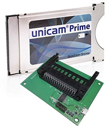 Unicam Prime CI Modul + Programmer USB I Common Interface Karte mit DeltaCrypt-Verschlüsselung 3.0 für den Empfang verschlüsselter Sender I DVB CI-konforme PCMCIA CI-CAM für Smart Cards TV