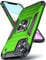 DASFOND Designed for iPhone 11 Case, Military Grade Shockproof Protective Phone Case Cover with Enhanced Metal Ring Kickstand [Support Magnet Mount] for iPhone 11 6.1 inch, Grass Green