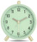 Lafocuse Wecker Analog Ohne Ticken, Metall Grün Wecker mit Nachtlicht, Batteriebetrieben, Moderne Klassisch Tischuhr Lautlos für Nachttisch Schlafzimmer Büro 11cm