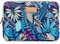 fdsmall Laptoptasche Schutzhülle Wasserdicht Neoprene, Laptop Sleeve Case Laptophülle Notebook Hülle Tasche für Acer/Asus/Dell/Lenovo/HP/Samsung (Blaue Blätter, 15,6 Zoll)
